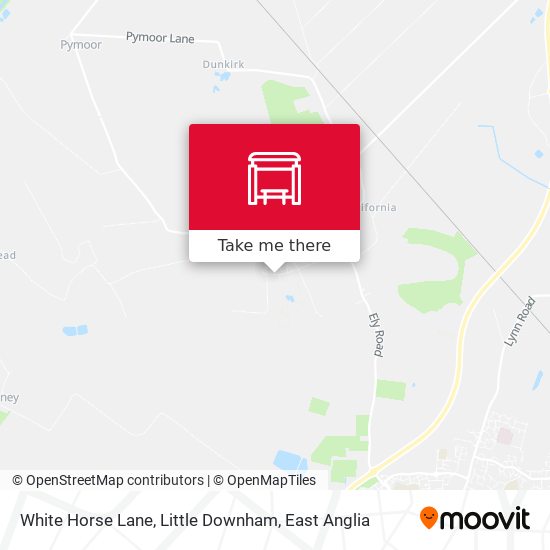 White Horse Lane, Little Downham map