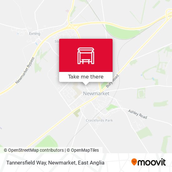 Tannersfield Way, Newmarket map