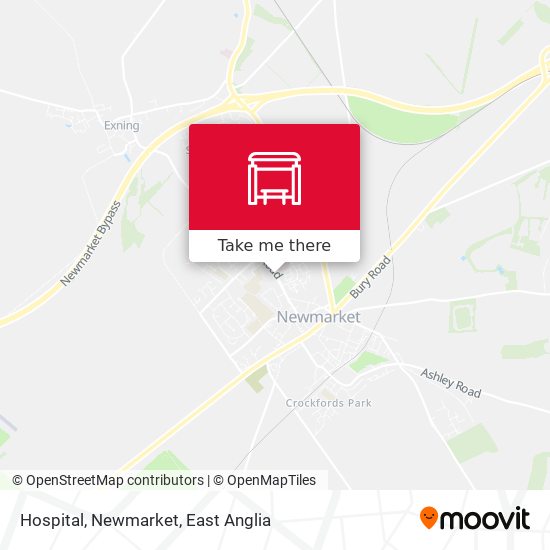 Hospital, Newmarket map