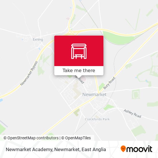 Newmarket Academy, Newmarket map