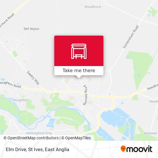 Elm Drive, St Ives map