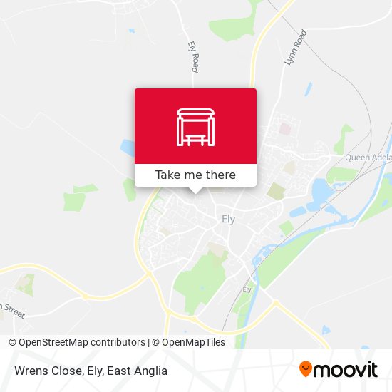 Wrens Close, Ely map