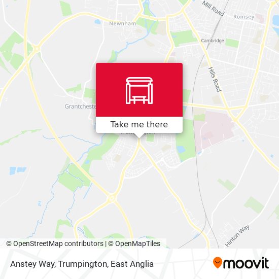 Anstey Way, Trumpington map