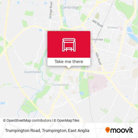 Trumpington Road, Trumpington map