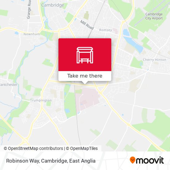 Robinson Way, Cambridge map