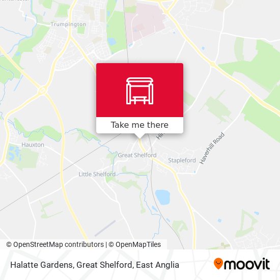Halatte Gardens, Great Shelford map