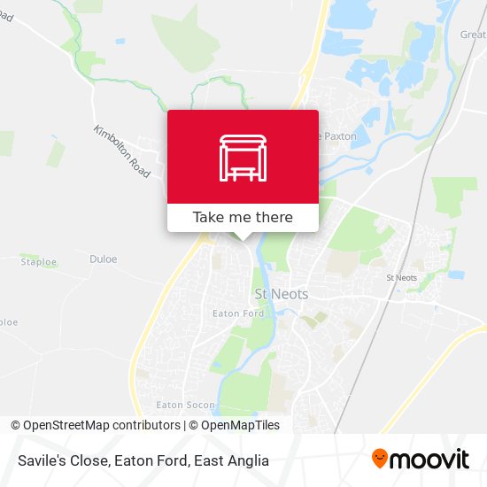 Savile's Close, Eaton Ford map