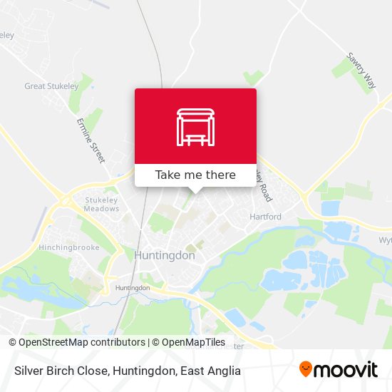 Silver Birch Close, Huntingdon map