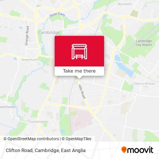 Clifton Road, Cambridge map