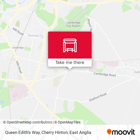 Queen Edith's Way, Cherry Hinton map