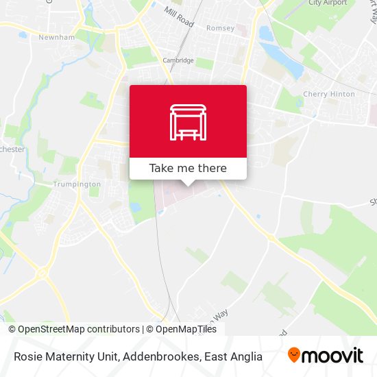 Rosie Maternity Unit, Addenbrookes map