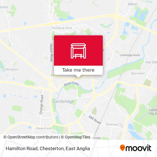 Hamilton Road, Chesterton map