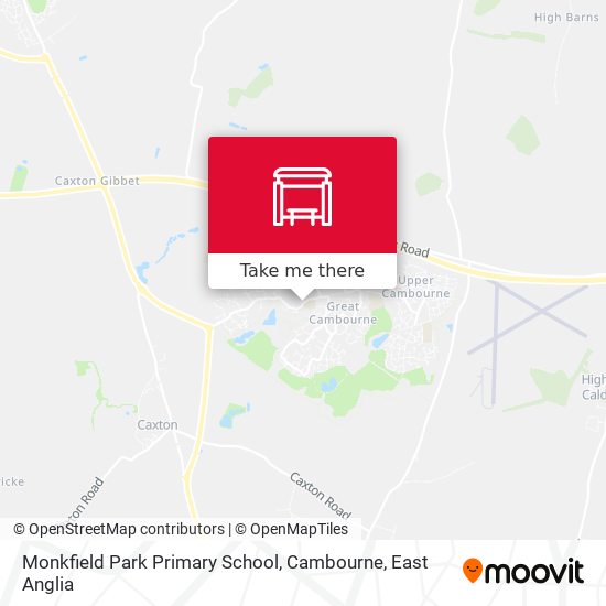 Monkfield Park Primary School, Cambourne map