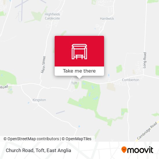 Church Road, Toft map