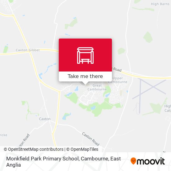 Monkfield Park Primary School, Cambourne map