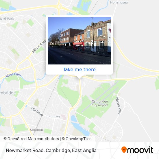 Newmarket Road, Cambridge map