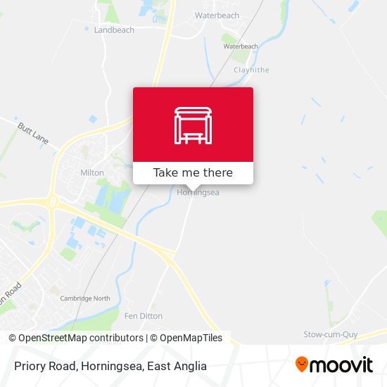 Priory Road, Horningsea map
