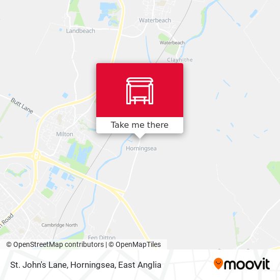 St. John's Lane, Horningsea map