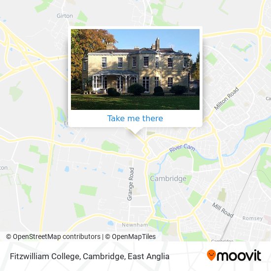 Fitzwilliam College, Cambridge map