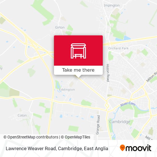 Lawrence Weaver Road, Cambridge map