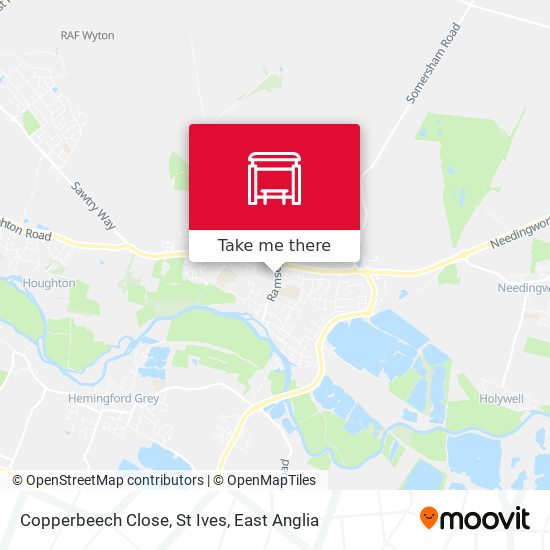 Copperbeech Close, St Ives map