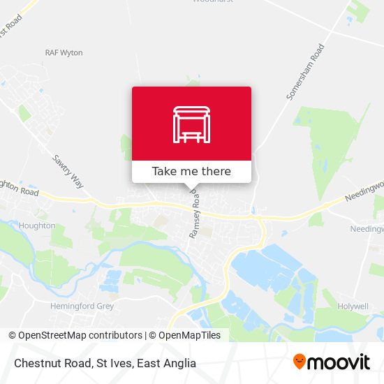 Chestnut Road, St Ives map
