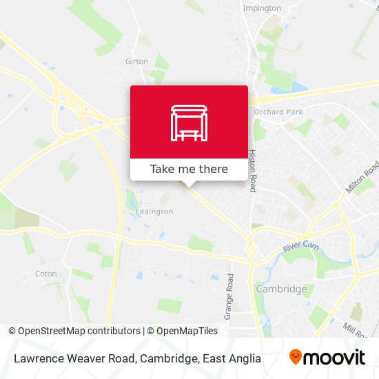 Lawrence Weaver Road, Cambridge map