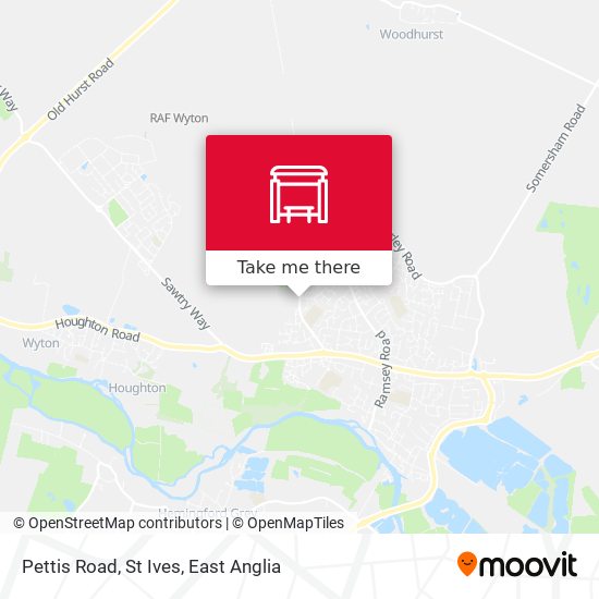 Pettis Road, St Ives map