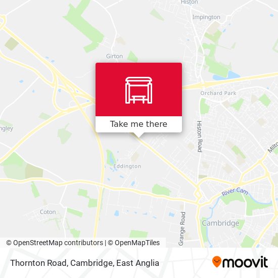 Thornton Road, Cambridge map