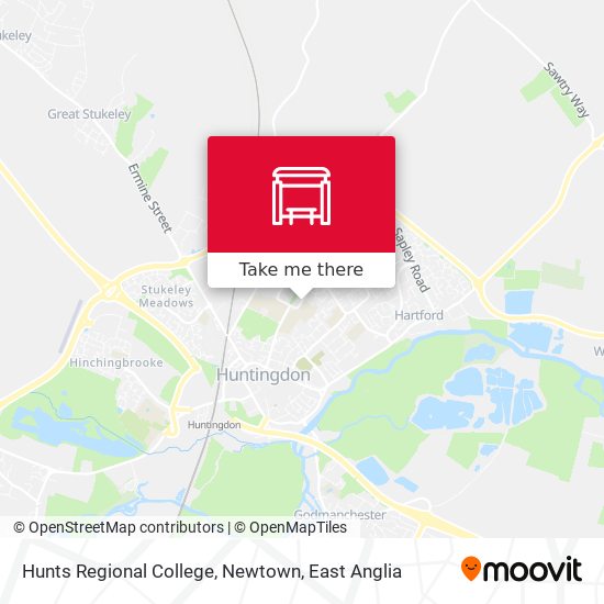 Hunts Regional College, Newtown map