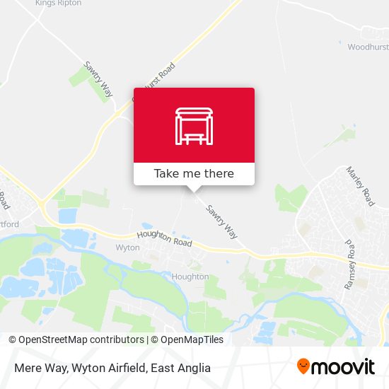 Mere Way, Wyton Airfield map