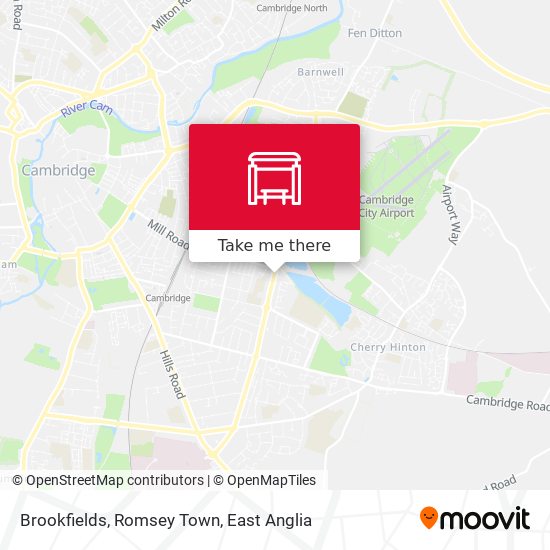 Brookfields, Romsey Town map