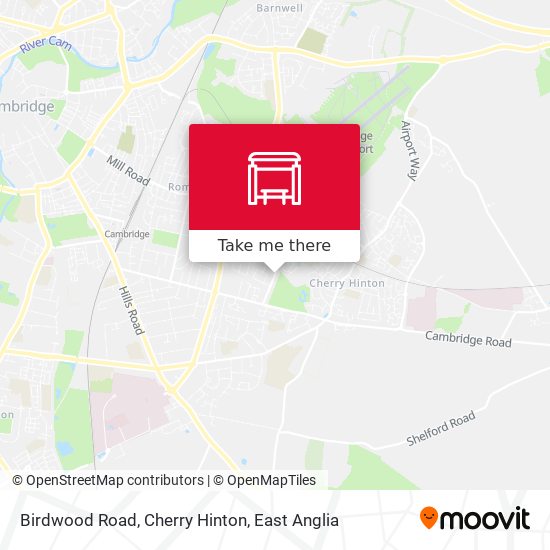 Birdwood Road, Cherry Hinton map