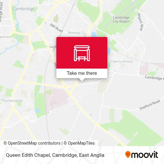 Queen Edith Chapel, Cambridge map
