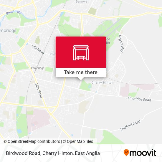 Birdwood Road, Cherry Hinton map