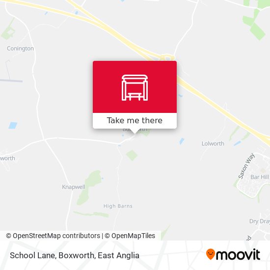 School Lane, Boxworth map