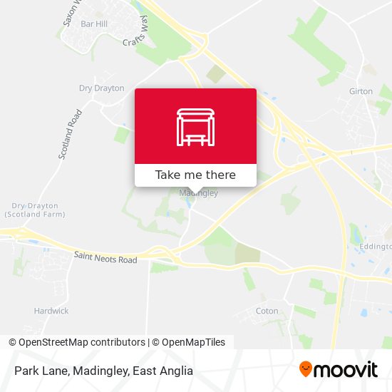 Park Lane, Madingley map