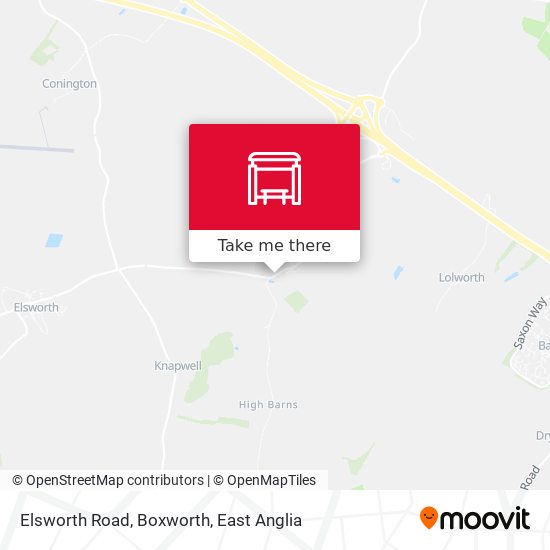 Elsworth Road, Boxworth map