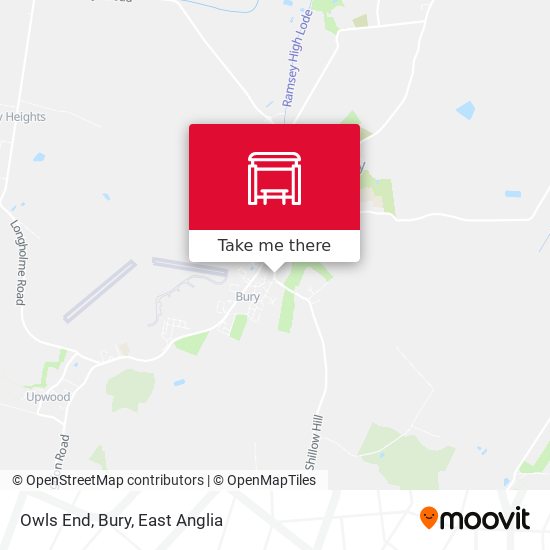 Owls End, Bury map