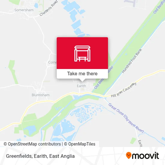 Greenfields, Earith map