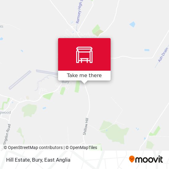 Hill Estate, Bury map