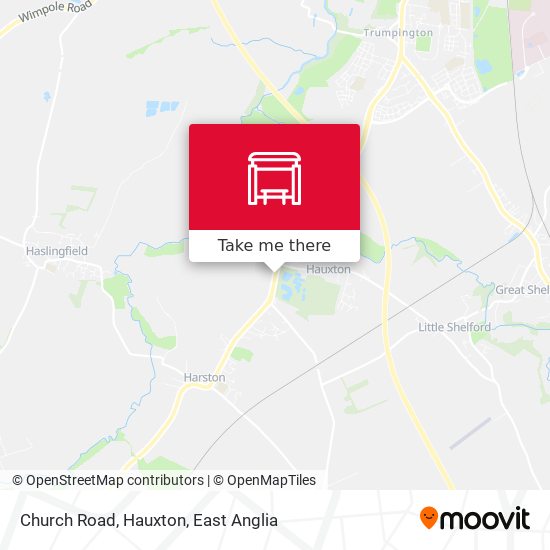 Church Road, Hauxton map