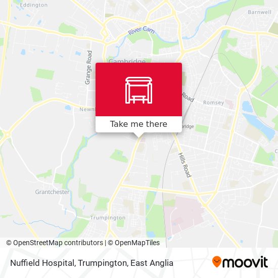 Nuffield Hospital, Trumpington map