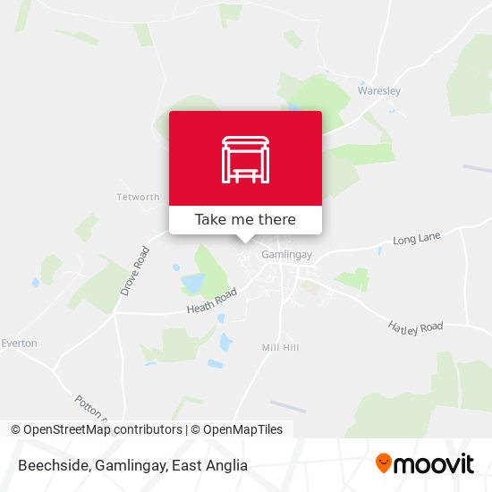 Beechside, Gamlingay map
