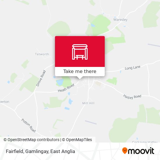Fairfield, Gamlingay map