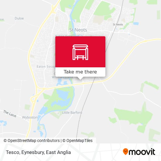 Tesco, Eynesbury map