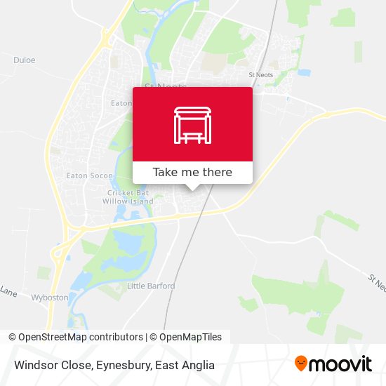 Windsor Close, Eynesbury map