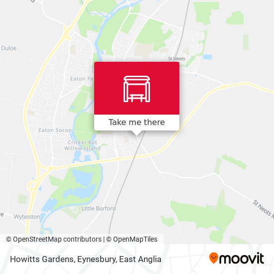 Howitts Gardens, Eynesbury map