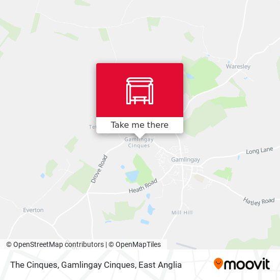 The Cinques, Gamlingay Cinques map