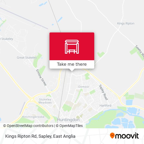 Kings Ripton Rd, Sapley map
